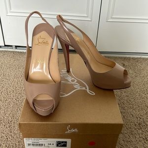 Christian Louboutin Prive slingback 38.5 NIB